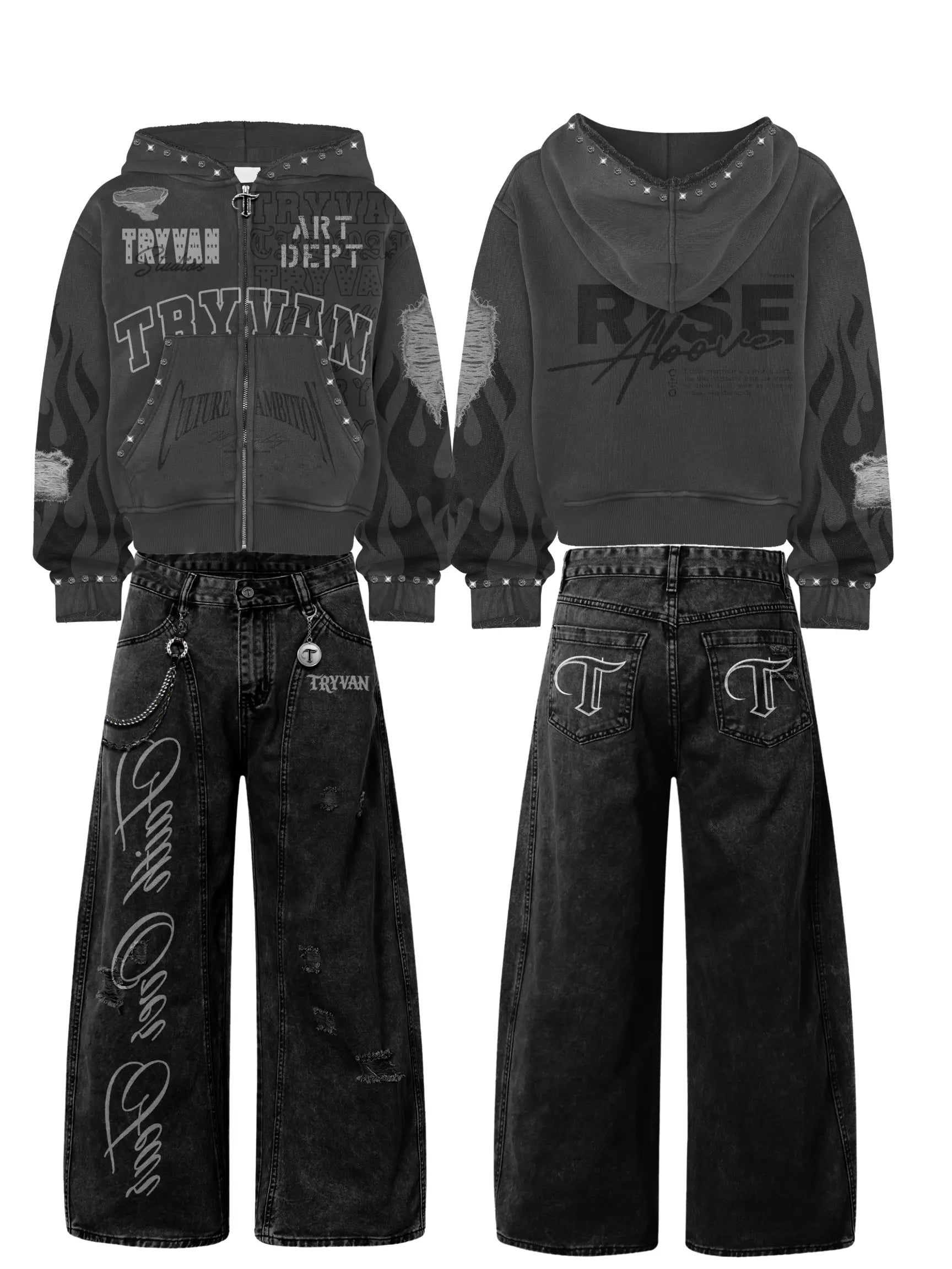 SET Hoodie + Jeans TRYVAN