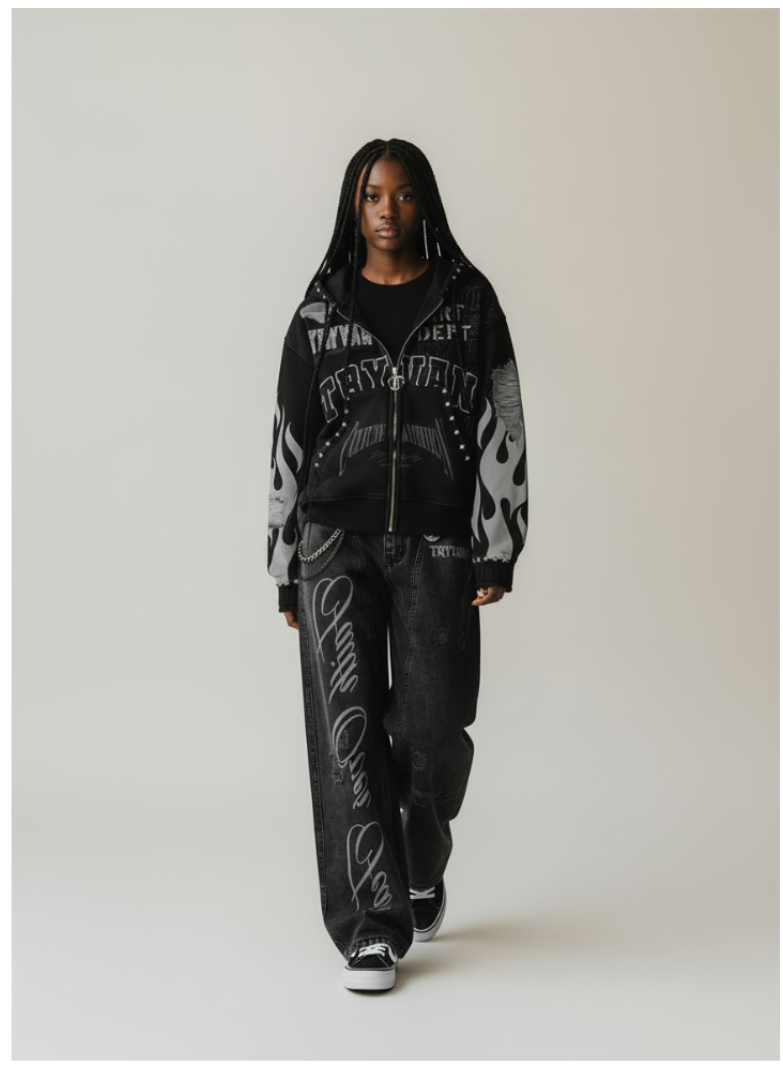 SET Hoodie + Jeans STREETWEAR TRYVAN