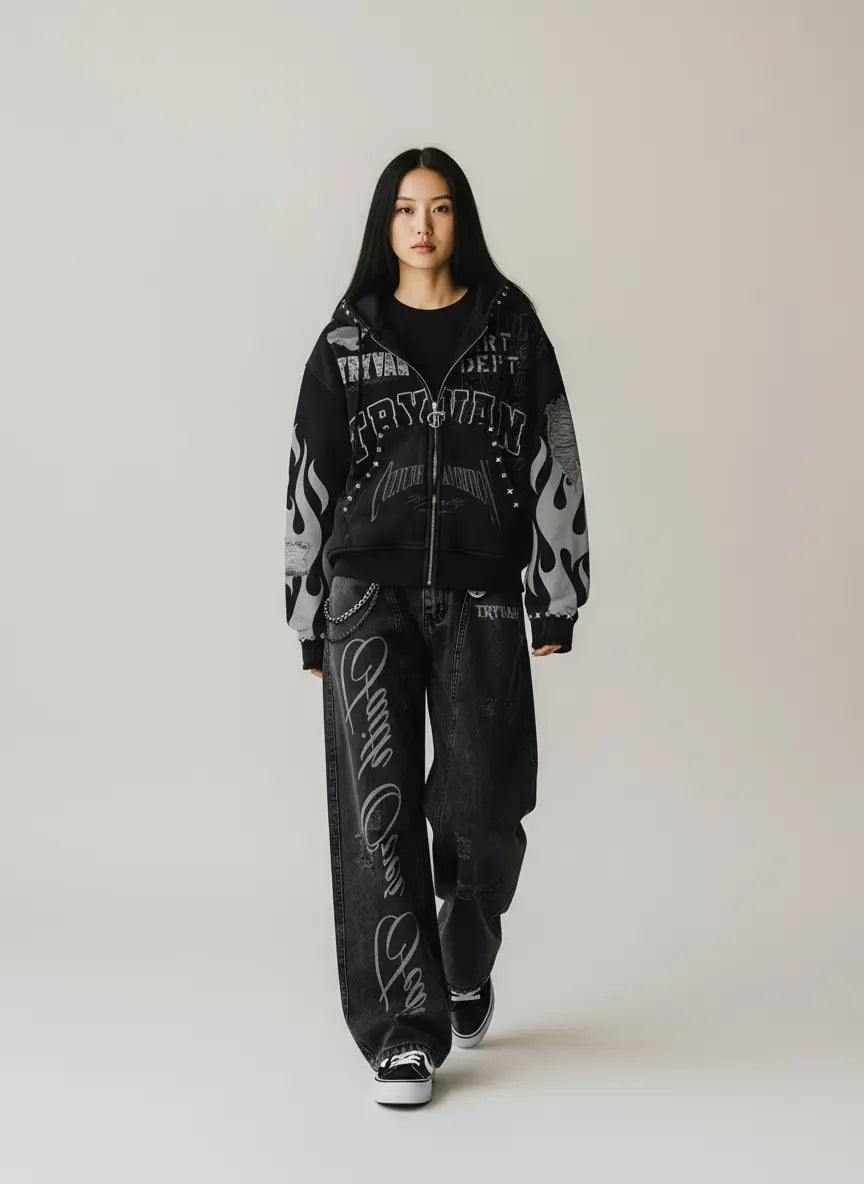 SET Hoodie + Jeans TRYVAN