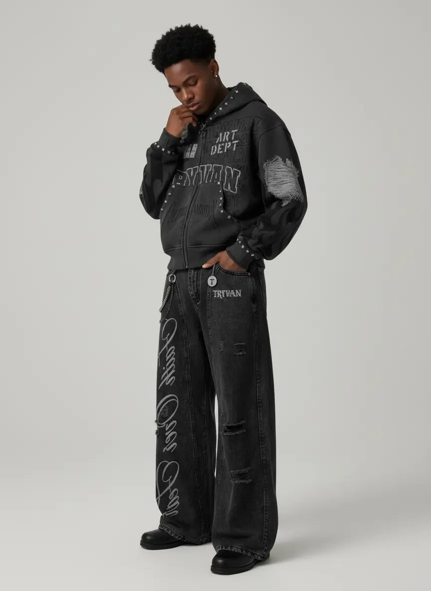 SET Hoodie + Jeans TRYVAN